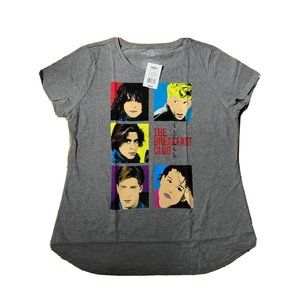 NWT THE BREAKFAST CLUB T-Shirt Women's Size Large Short Sleeves Gray